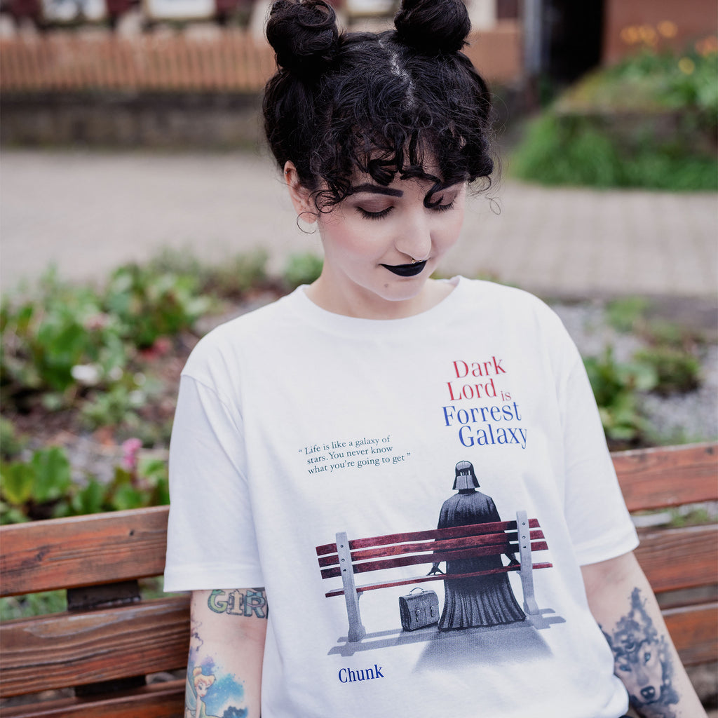 Immagine del prodotto Maglietta Dark Lord is Forrest Galaxy per fan di Star Wars bianca