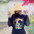 Immagine del prodotto T-shirt di calligrafia Kung Fu per fan di Bruce Lee nera