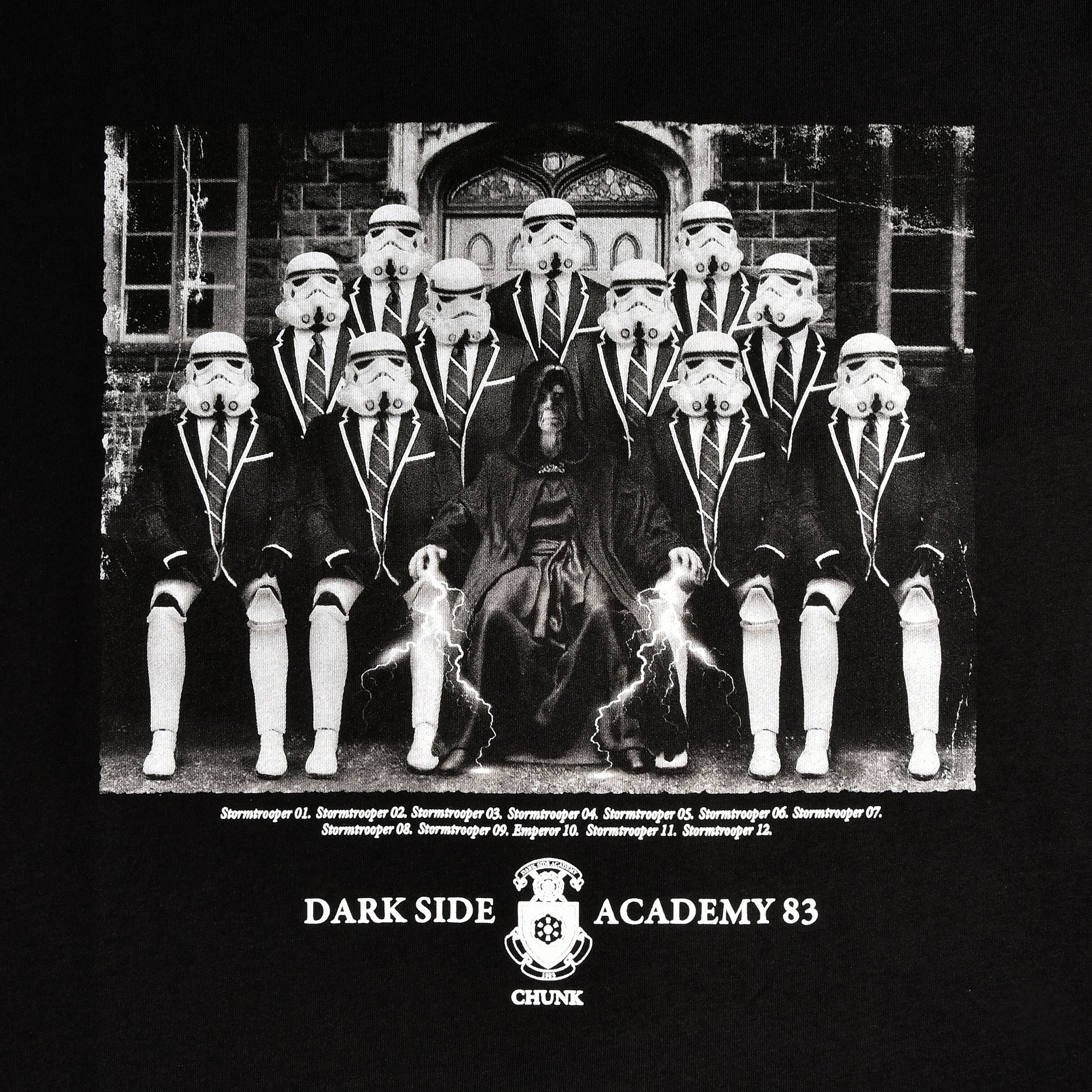 Immagine del prodotto Maglietta Dark Side Academy 83 per fan di Star Wars nera