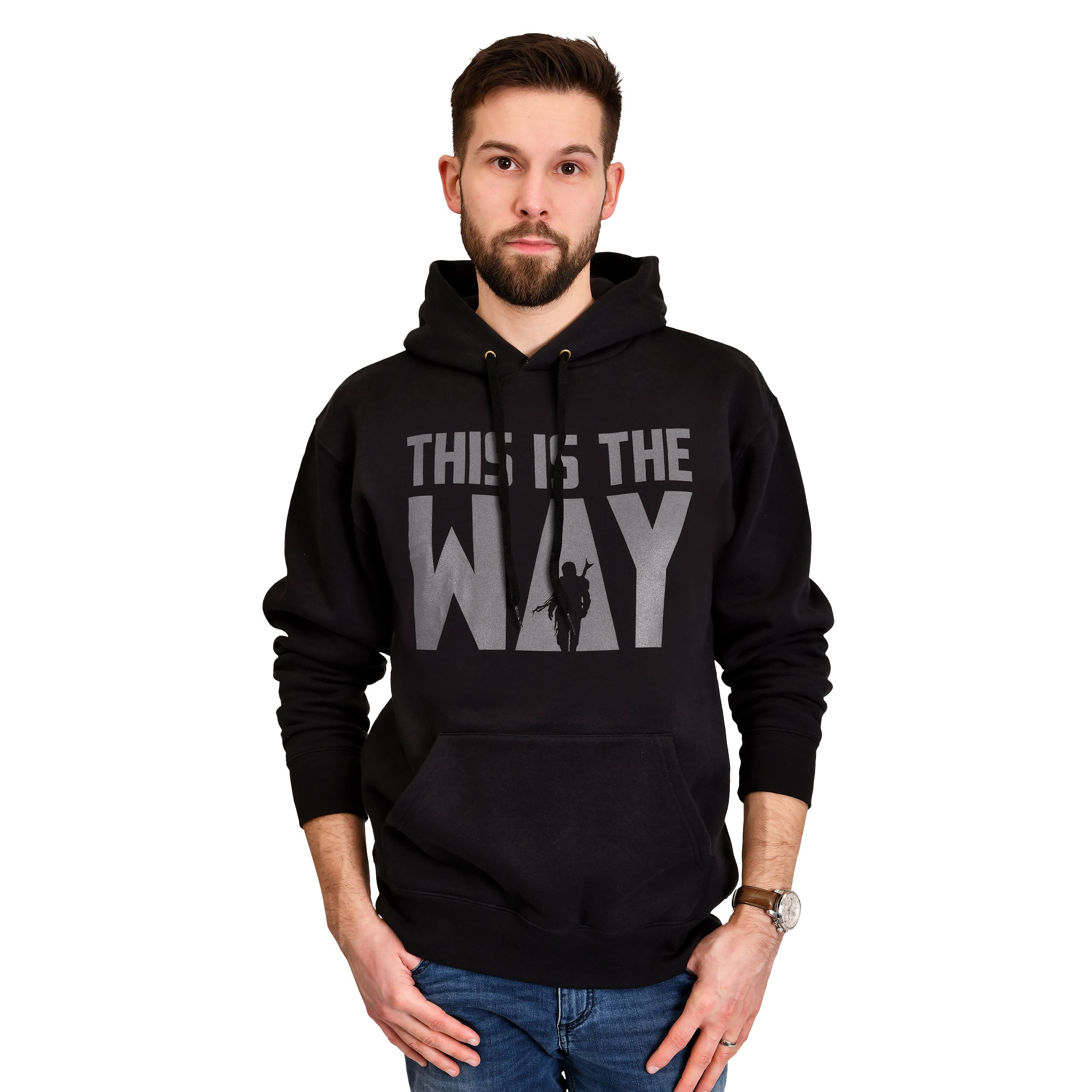 Immagine del prodotto Felpa con cappuccio 'This is the Way' per fan di Star Wars nera