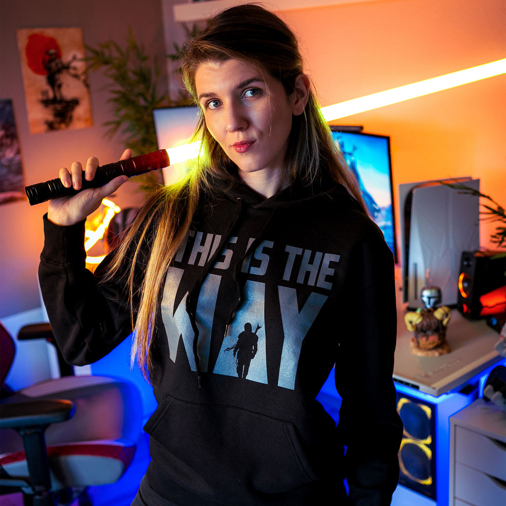 Immagine del prodotto Felpa con cappuccio 'This is the Way' per fan di Star Wars nera