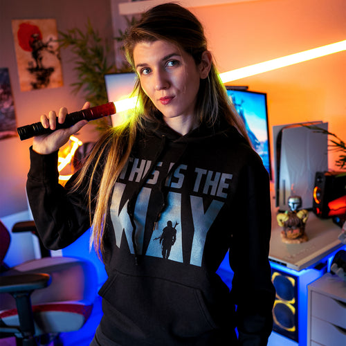 Immagine del prodotto Felpa con cappuccio 'This is the Way' per fan di Star Wars nera