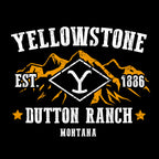 Immagine del prodotto T-shirt con logo Ranch per fan di Yellowstone nera
