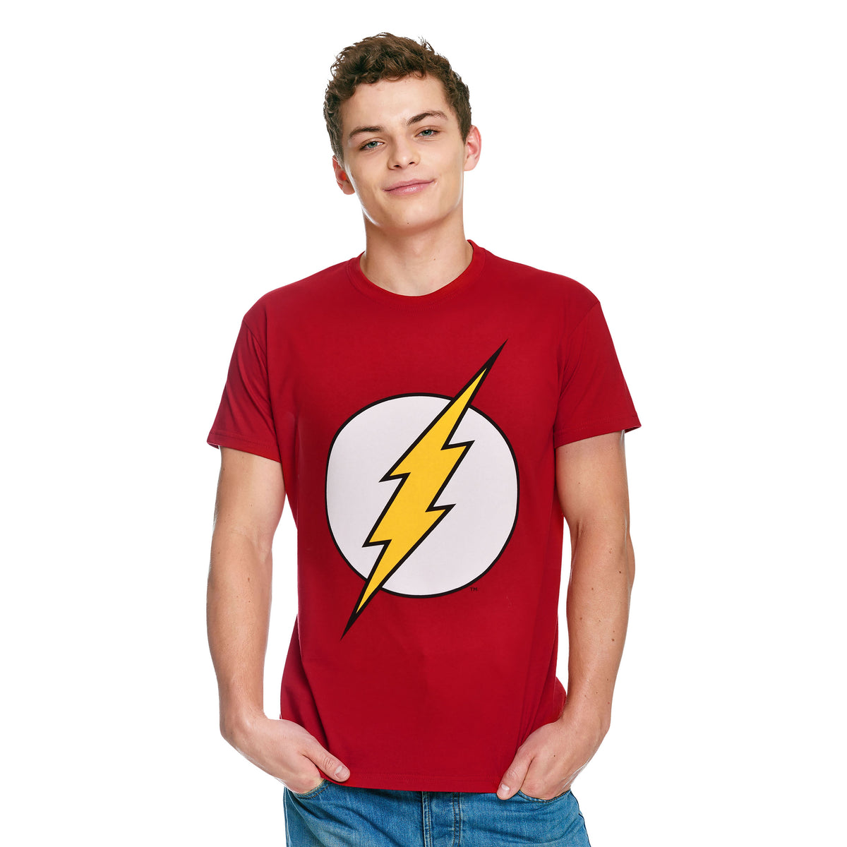 Immagine del prodotto T-shirt rossa con logo Flash