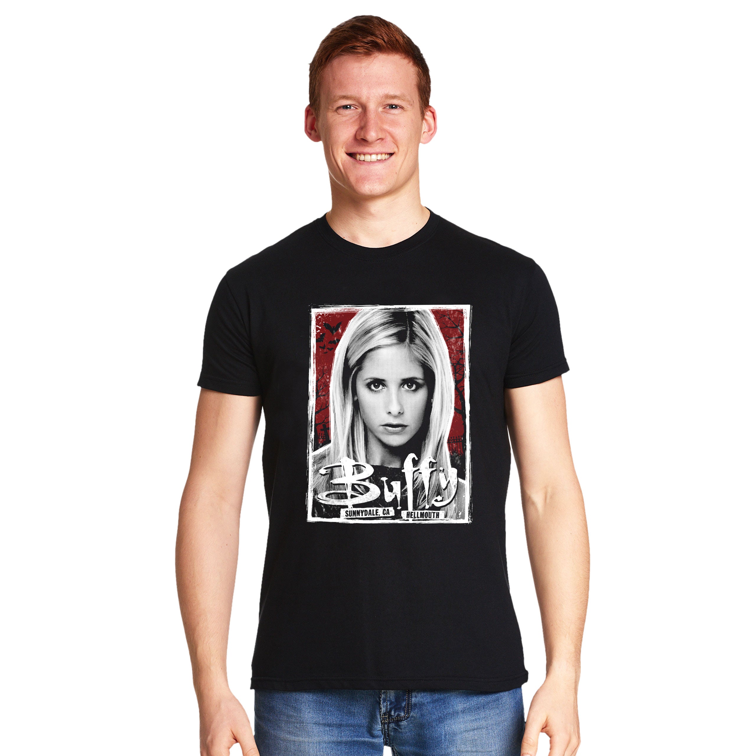 Immagine del prodotto T-shirt da cacciatrice di vampiri per fan di Buffy nera