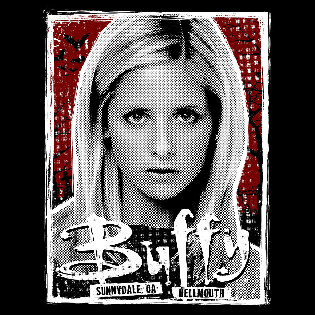 Immagine del prodotto T-shirt da cacciatrice di vampiri per fan di Buffy nera