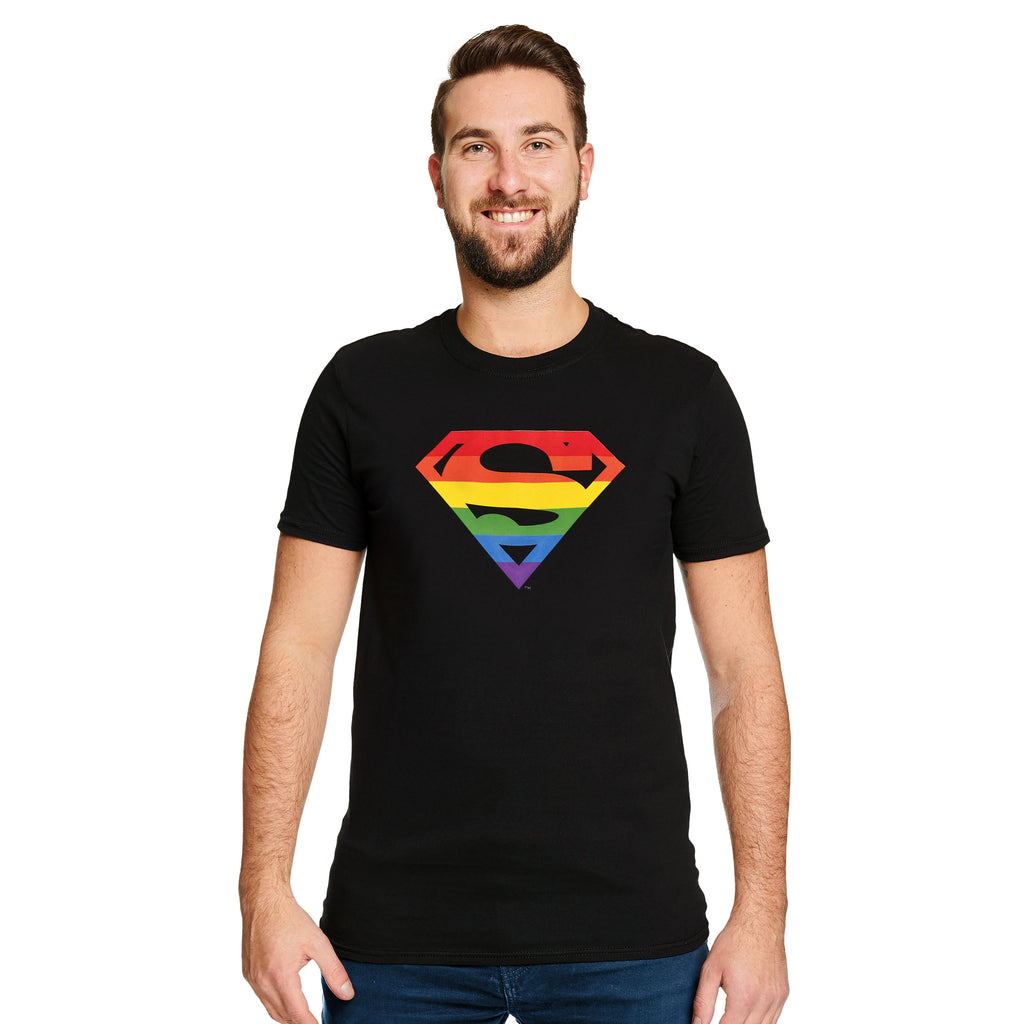 Immagine del prodotto Superman - T-shirt nera con logo Pride