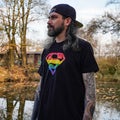 Immagine del prodotto Superman - T-shirt nera con logo Pride