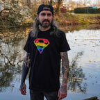 Immagine del prodotto Superman - T-shirt nera con logo Pride