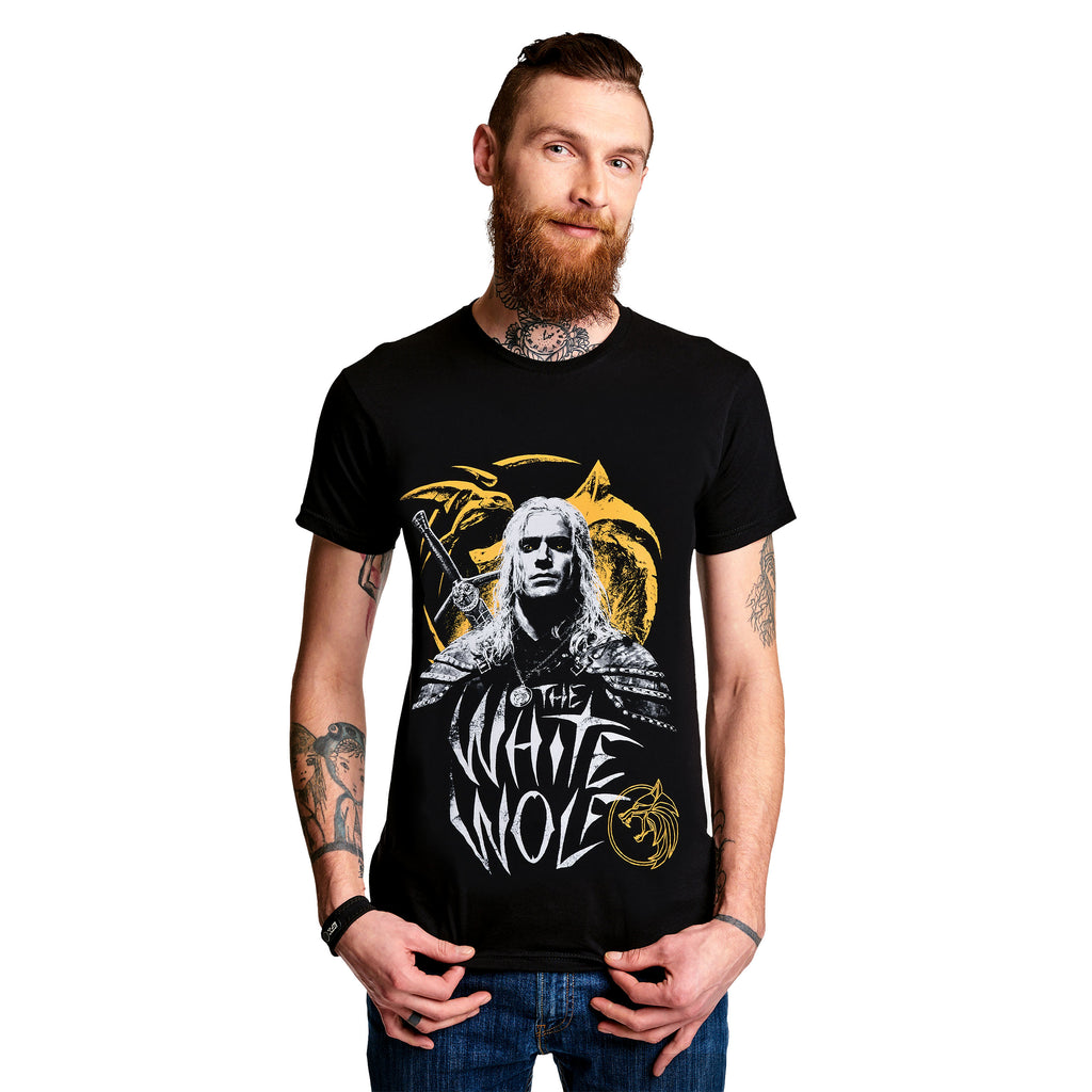 Immagine del prodotto Witcher - Geralt Lupo Bianco T-shirt nera