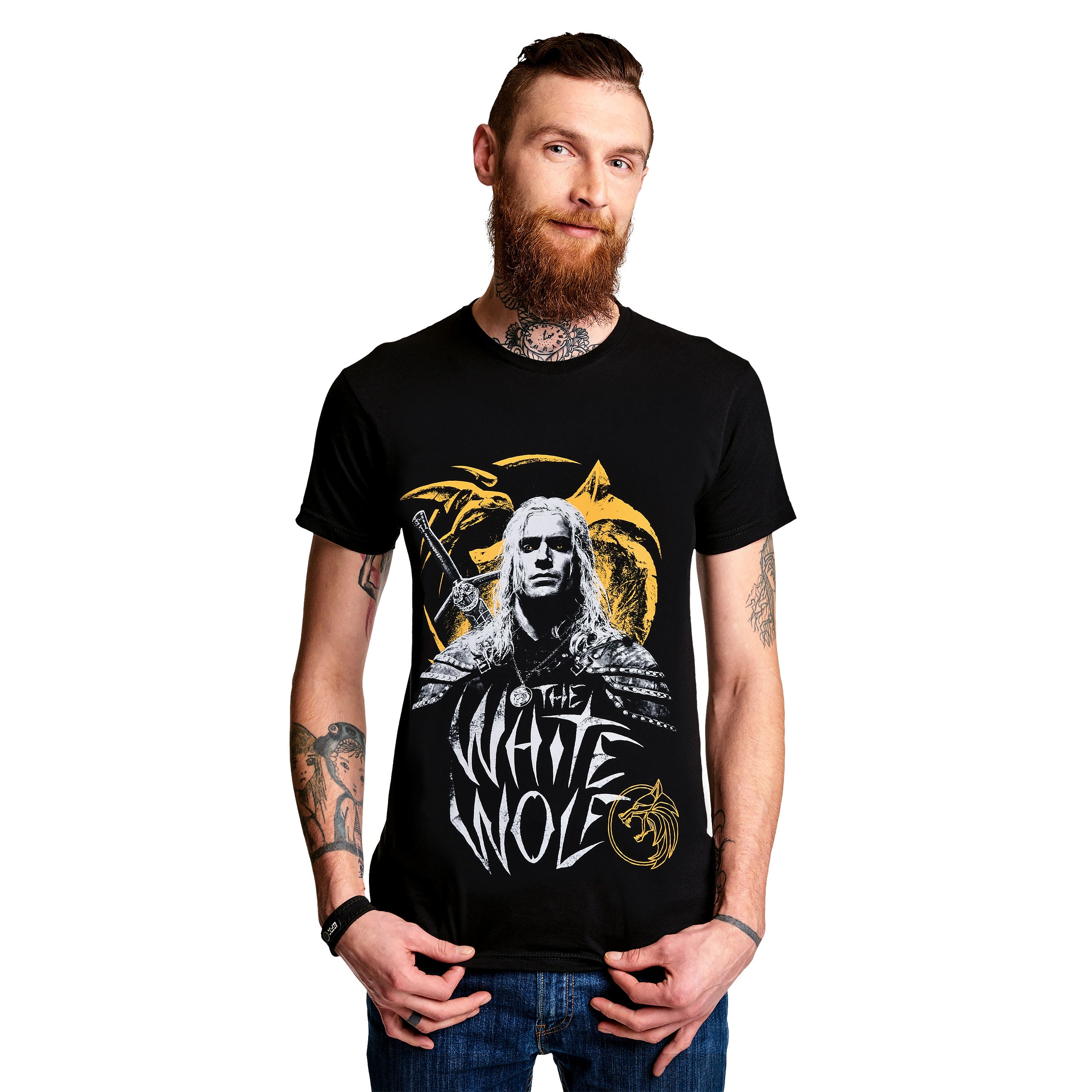 Immagine del prodotto Witcher - Geralt Lupo Bianco T-shirt nera