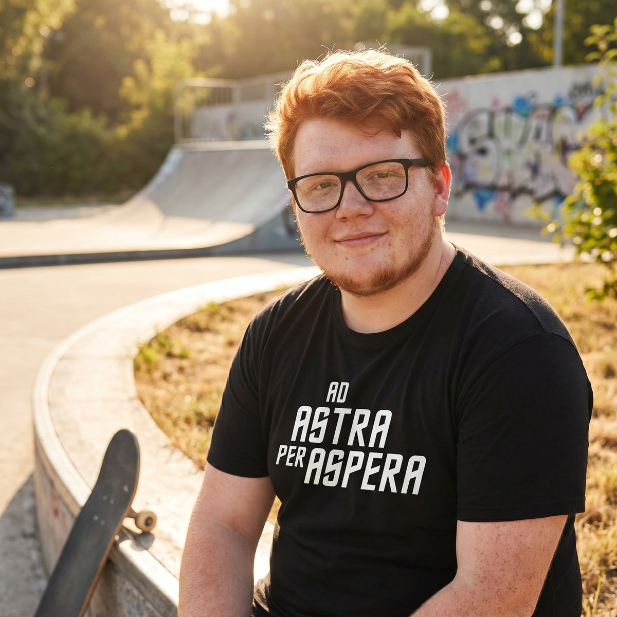 Immagine del prodotto T-shirt Ad Astra Per Aspera per fan di Star Trek nera