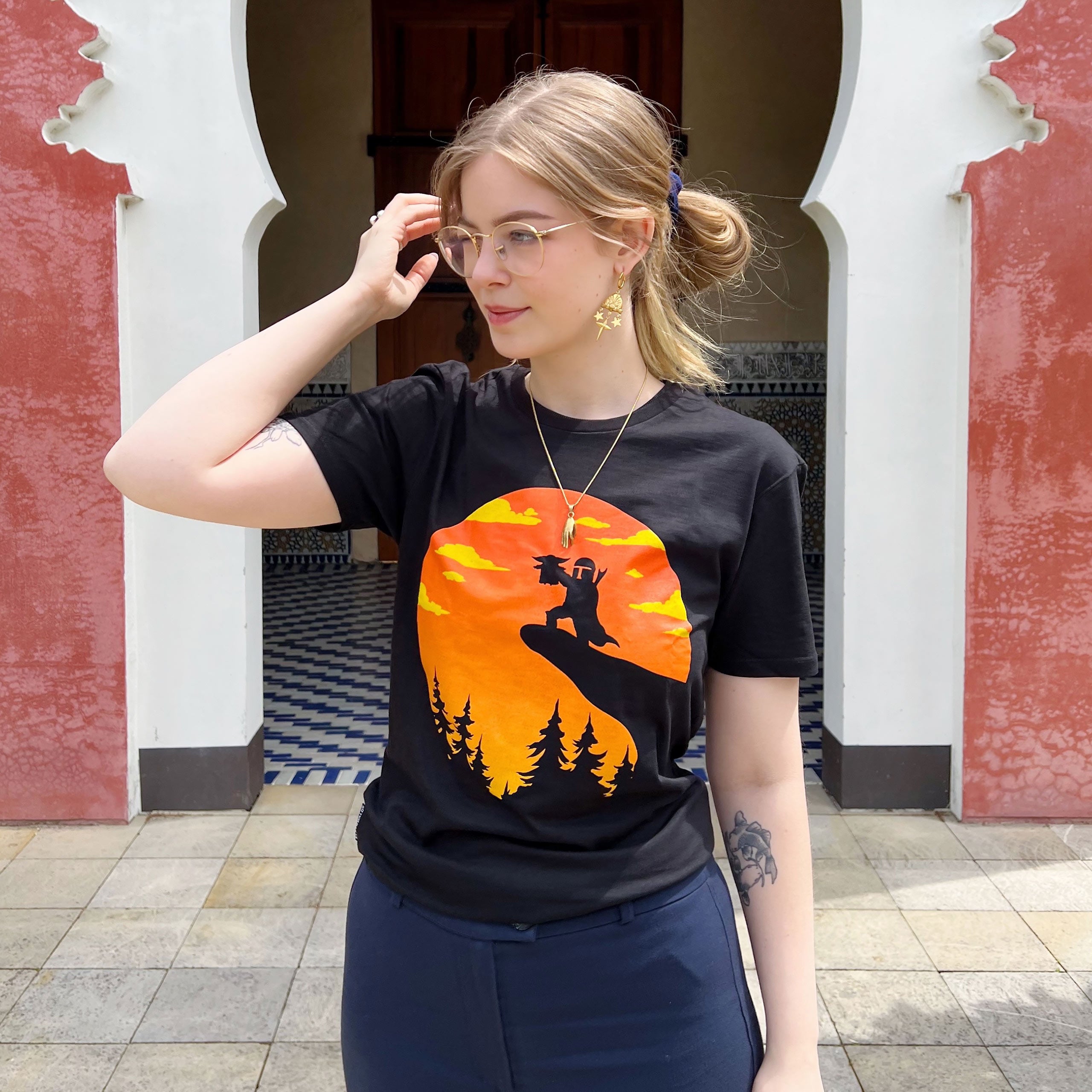 Immagine del prodotto T-shirt Circle of Life per fan di Mandalorian nero