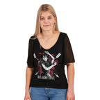 Immagine del prodotto Mercoledì - T-shirt d'amore macabro con maniche a farfalla