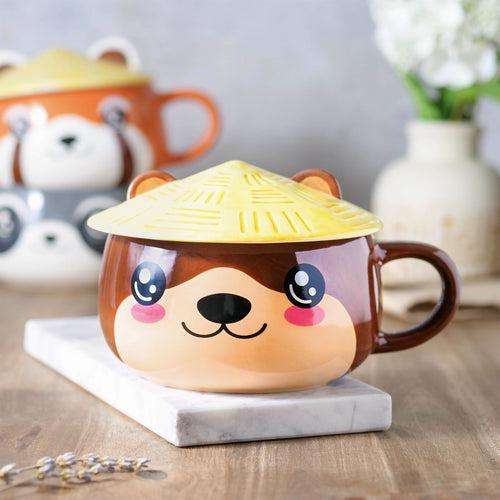 Immagine del prodotto Tazza Kawaii di Lontra con coperchio per fan dell'Anime