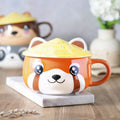 Immagine del prodotto Tazza Kawaii di Panda Rosso con coperchio per fan dell'Anime