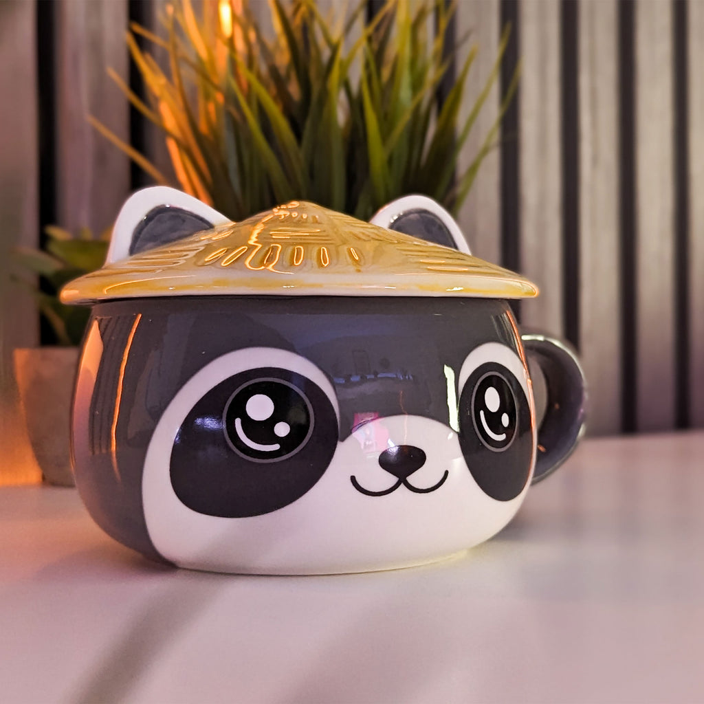Immagine del prodotto Tazza Kawaii di Procione con coperchio per fan dell'Anime