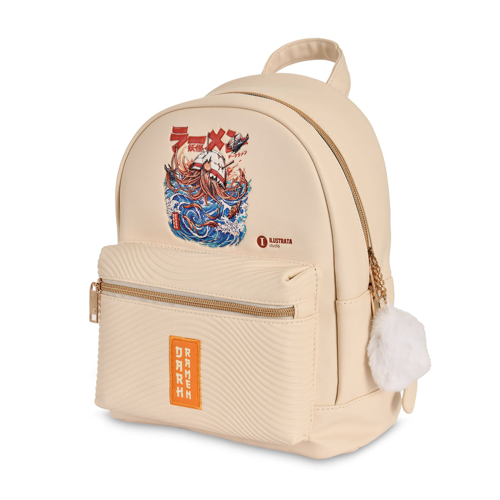 Immagine del prodotto Ilustrata - Zaino Dark Ramen con ciondolo Pom Pom beige