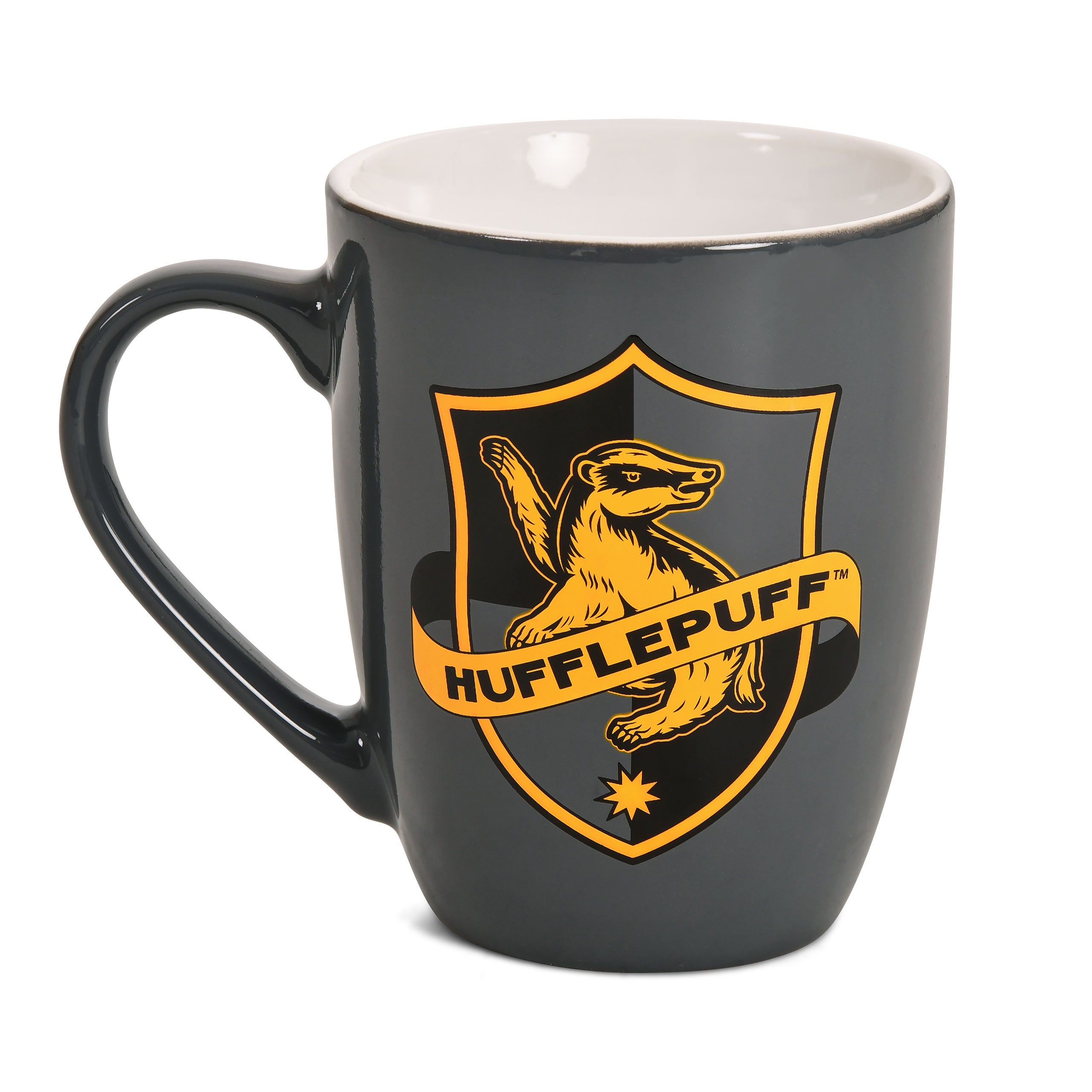 Immagine del prodotto Tazza grigia con logo Hufflepuff - Harry Potter
