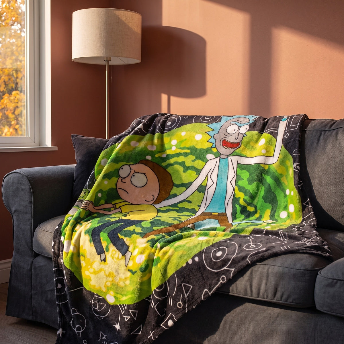 Immagine del prodotto Rick and Morty - Coperta in Pile Portal