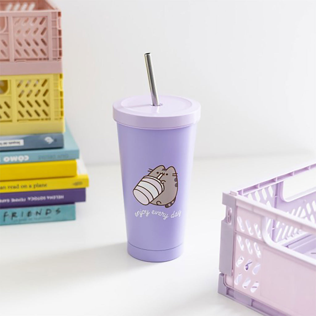 Immagine del prodotto Pusheen - Goditi ogni giorno bicchiere con cannuccia