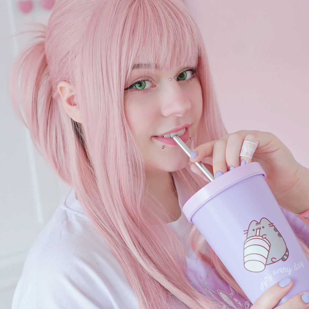 Immagine del prodotto Pusheen - Goditi ogni giorno bicchiere con cannuccia