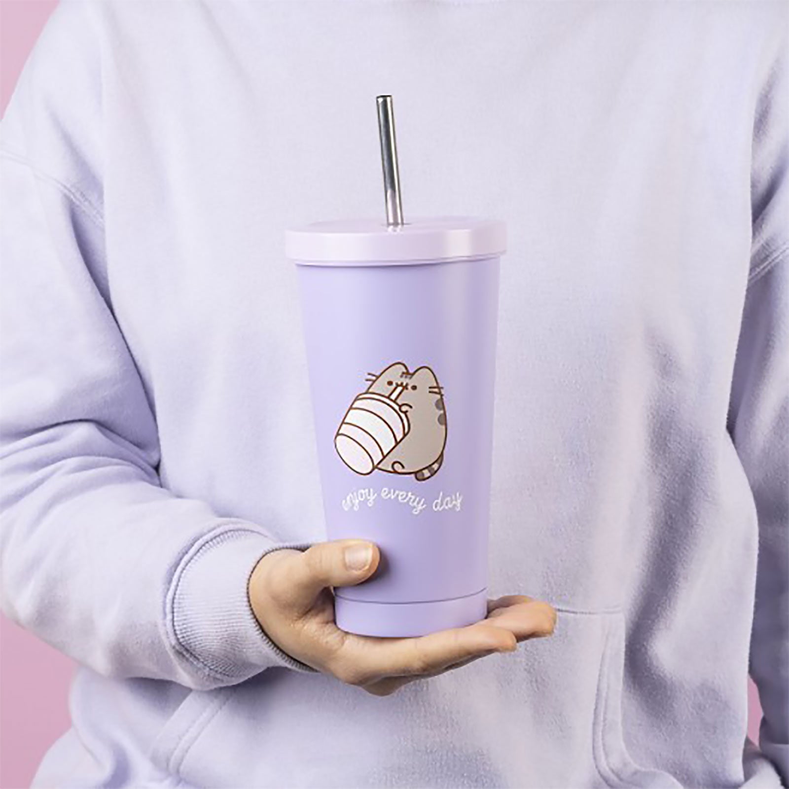 Immagine del prodotto Pusheen - Goditi ogni giorno bicchiere con cannuccia