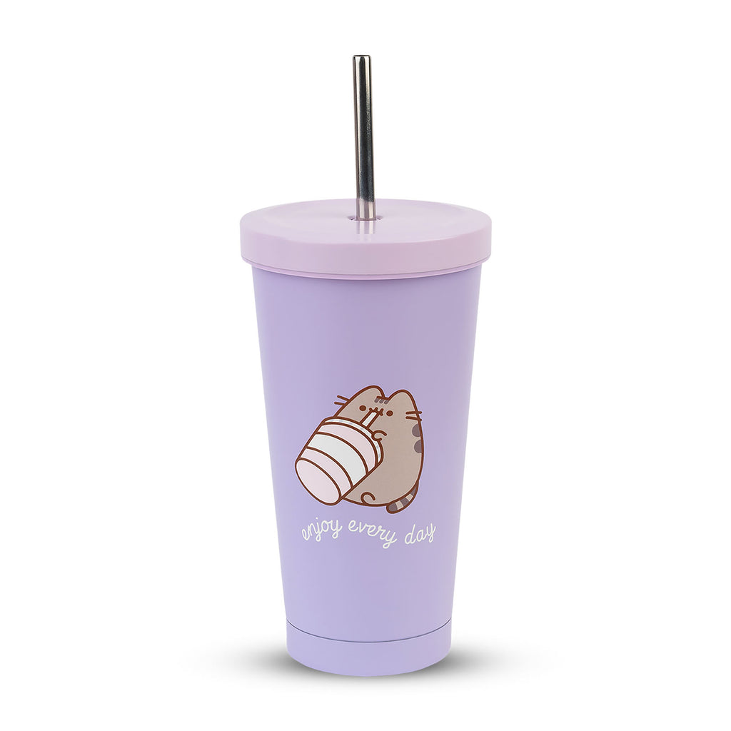 Immagine del prodotto Pusheen - Goditi ogni giorno bicchiere con cannuccia
