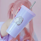 Immagine del prodotto Pusheen - Goditi ogni giorno bicchiere con cannuccia