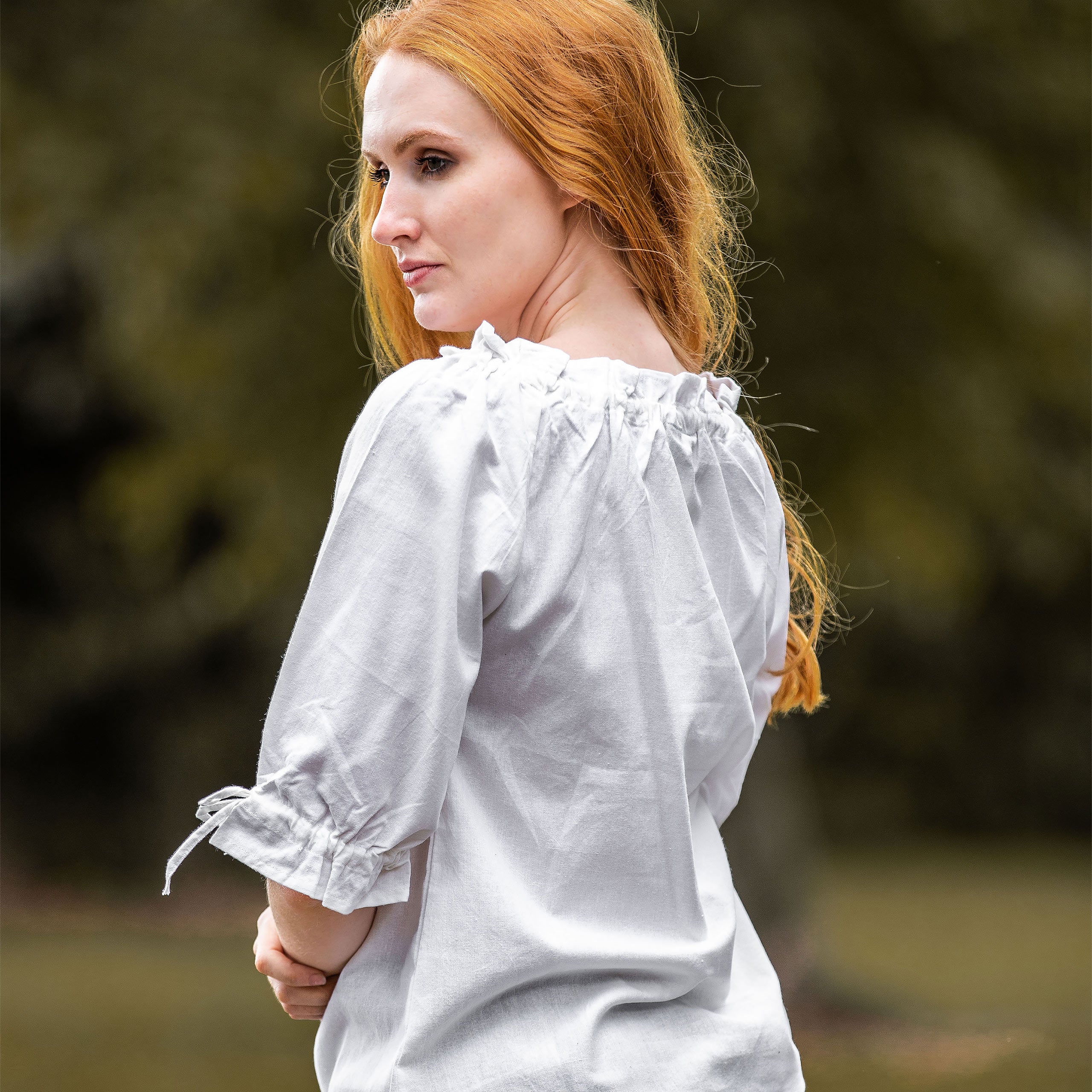 Immagine del prodotto Blusa medievale a maniche corte Vera bianca