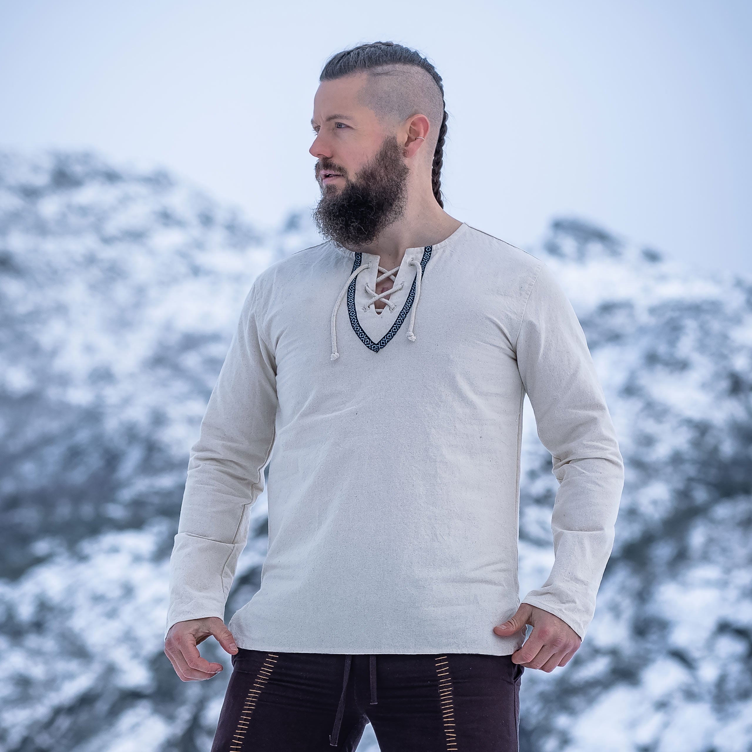 Immagine del prodotto Camicia medievale con bordo naturale