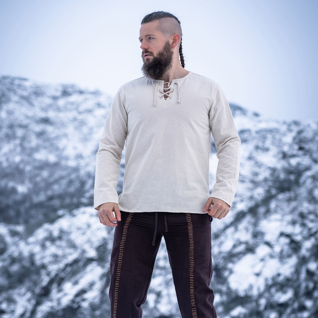 Immagine del prodotto Camicia medievale con lacci naturale