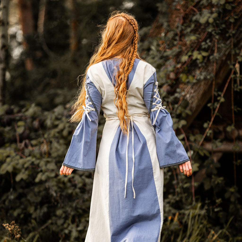 Immagine del prodotto Abito medievale con lacci blu-naturale