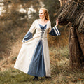 Immagine del prodotto Vestito medievale con maniche a tromba blu-naturale