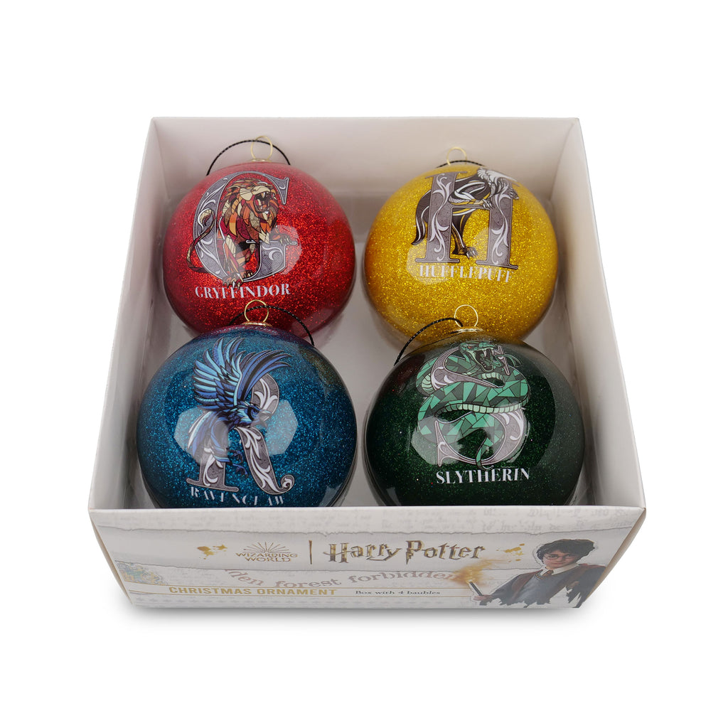 Immagine del prodotto Harry Potter - Ornamenti per albero di Natale con stemmi delle case, set da 4