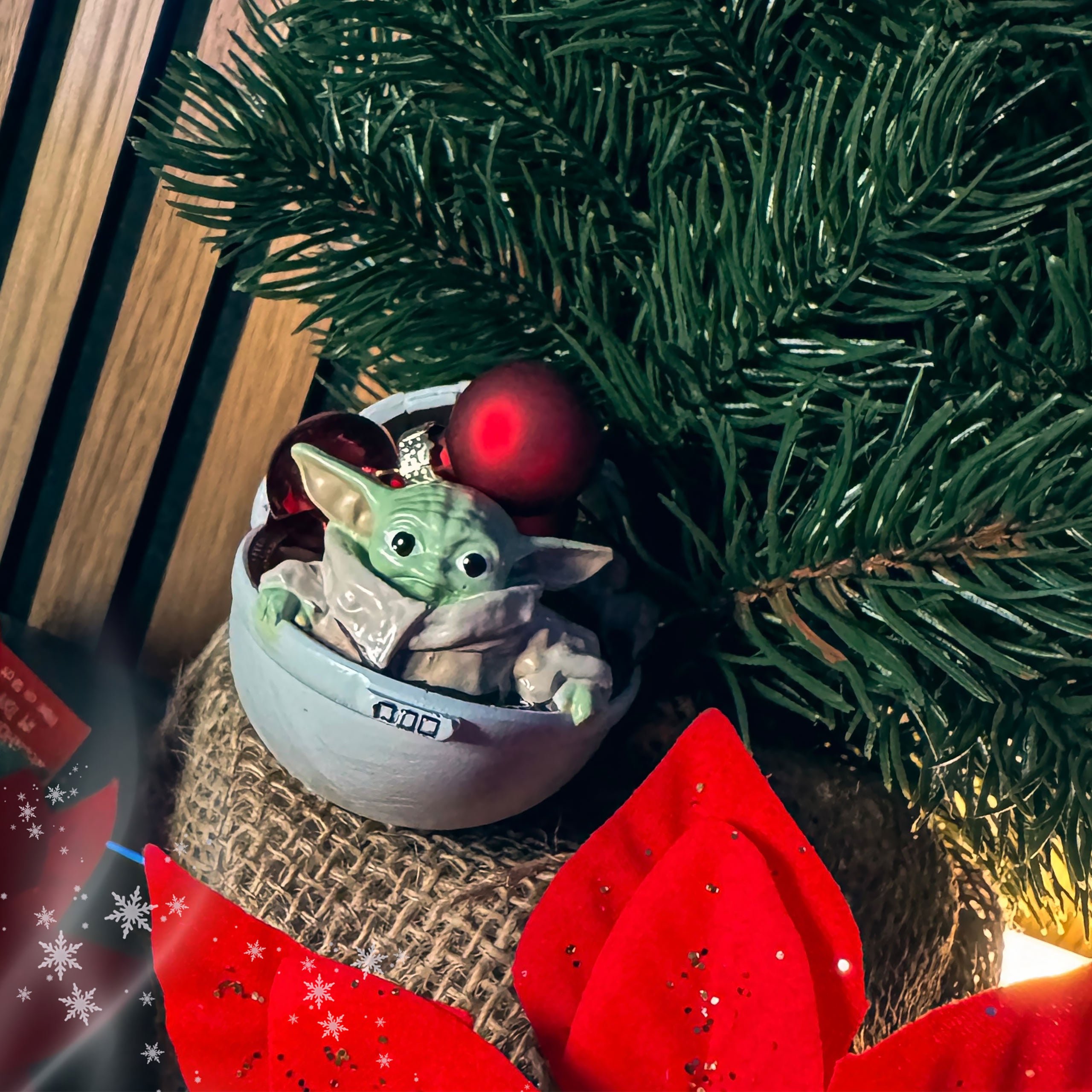 Immagine del prodotto Grogu nella carrozzina Decorazione per albero di Natale - Star Wars The Mandalorian