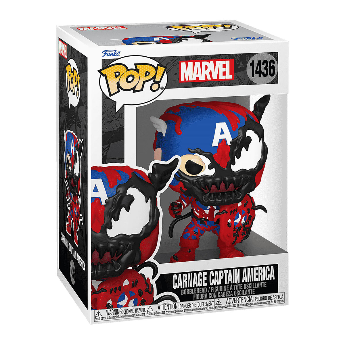 Immagine del prodotto Marvel - Carnage Captain America Funko Pop Figura con testa oscillante