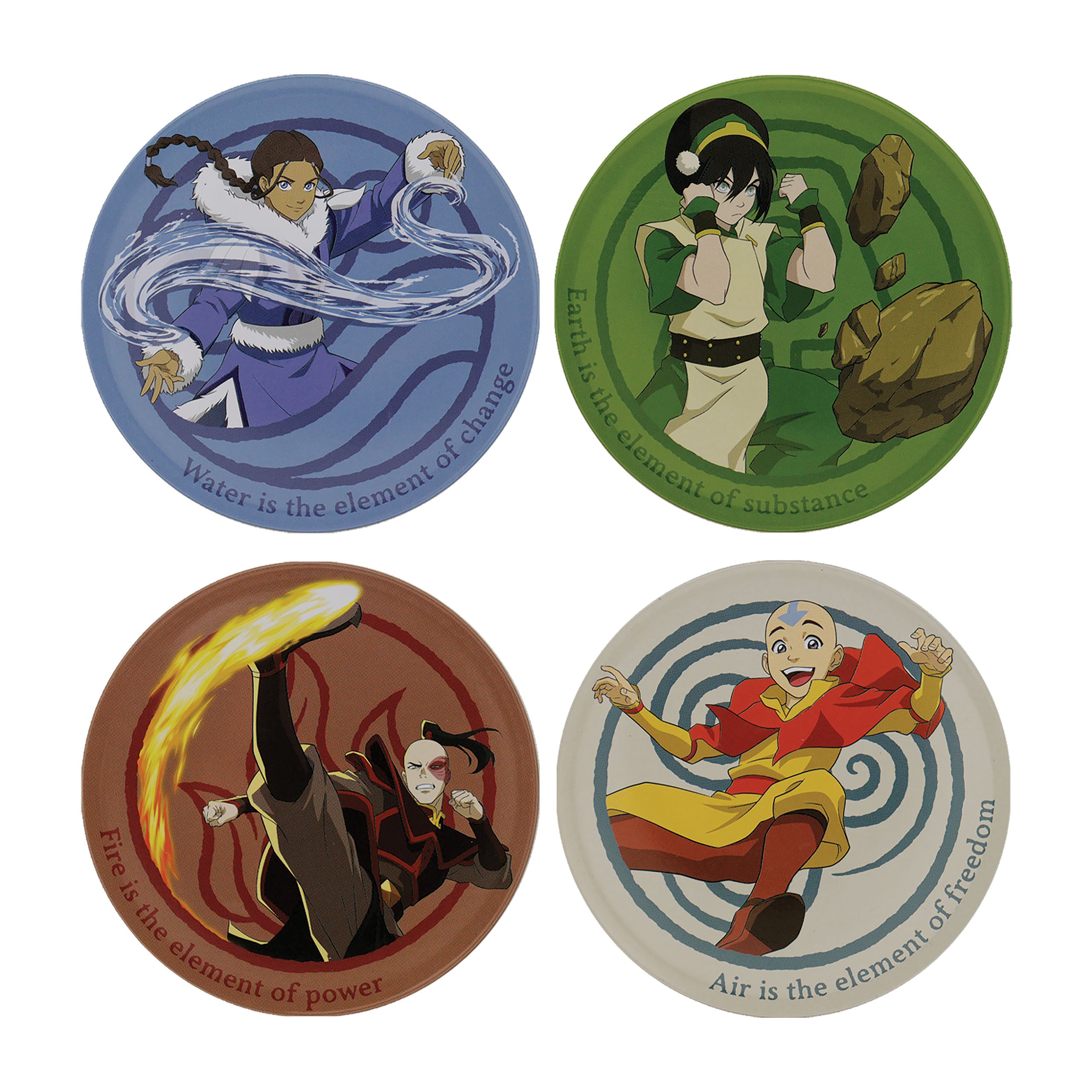 Immagine del prodotto Avatar The Last Airbender - Sottobicchieri in metallo dei personaggi