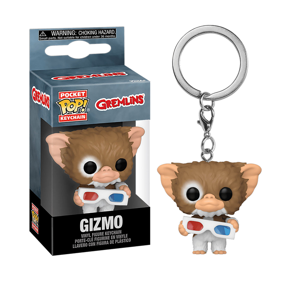 Immagine del prodotto Gremlins - Gizmo con occhiali 3D portachiavi Funko Pop