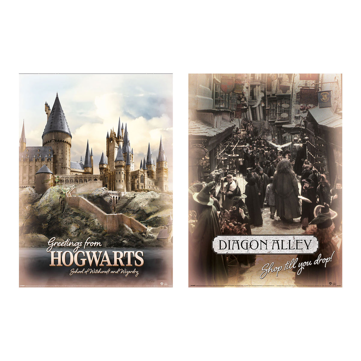 Immagine del prodotto Harry Potter - Hogwarts & Diagon Alley Poster Set di 2