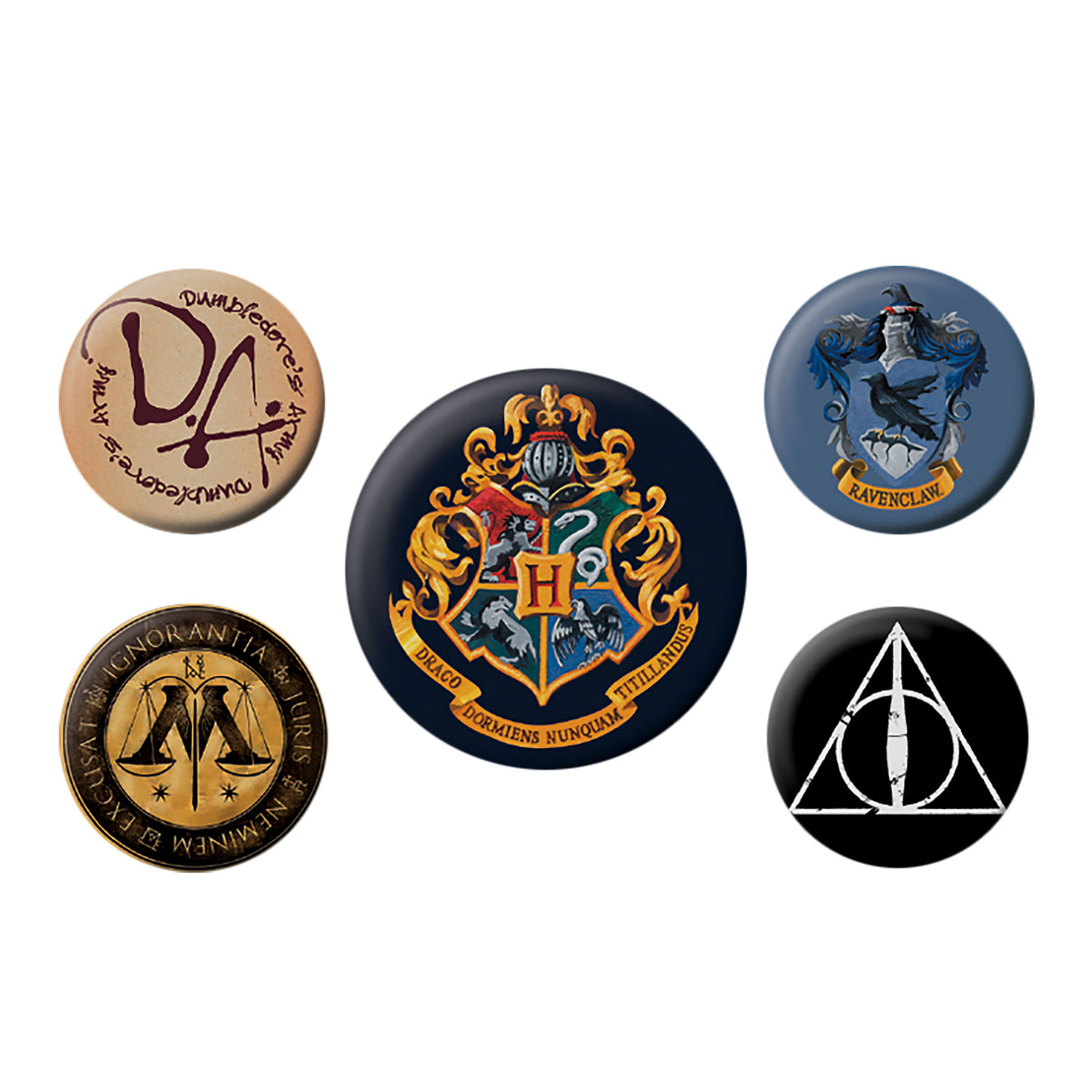 Immagine del prodotto Harry Potter - Set di 5 spille di simboli