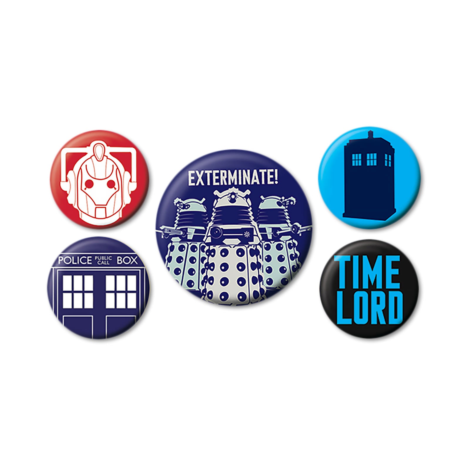 Immagine del prodotto Doctor Who - Set di spille Exterminate da 5 pezzi