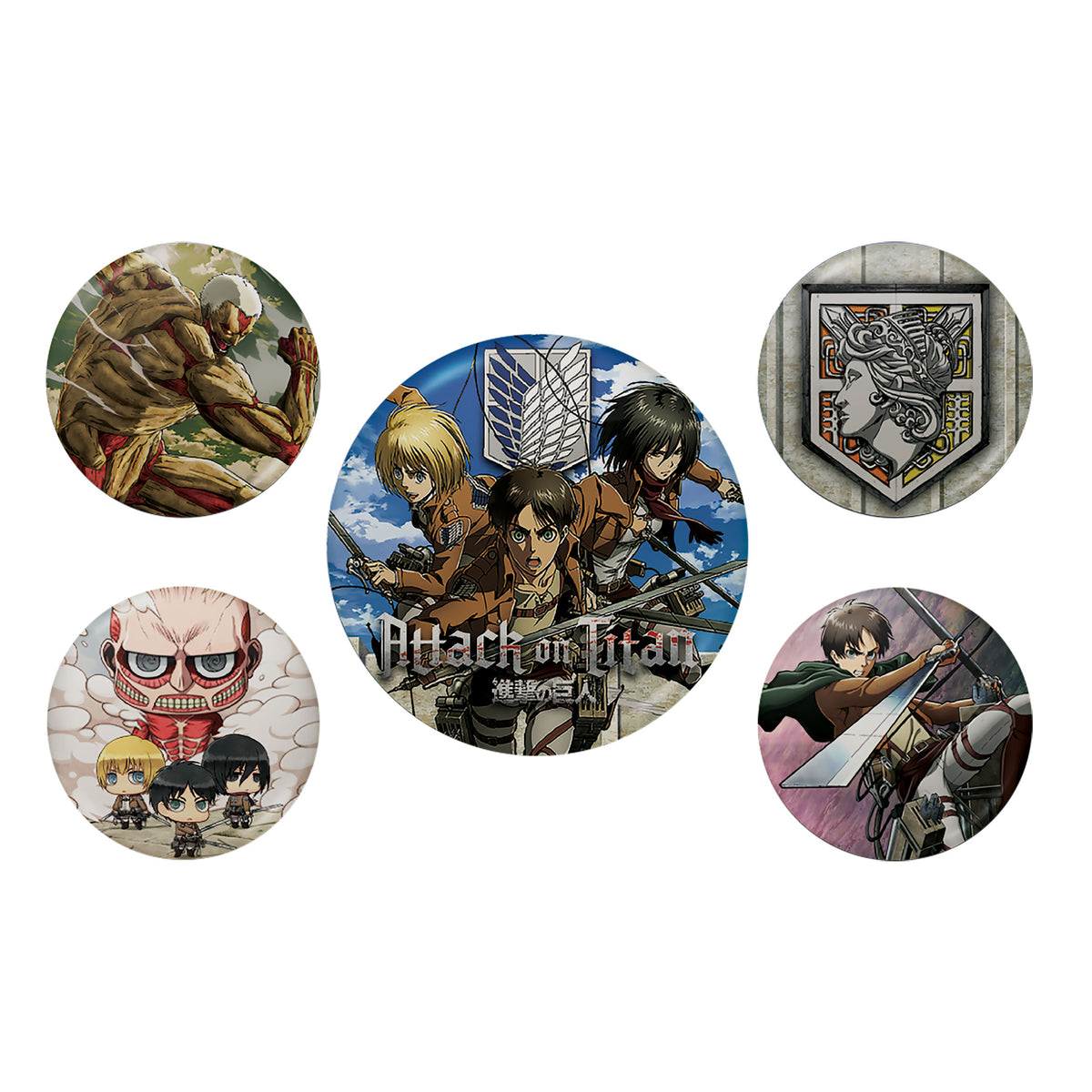 Immagine del prodotto Attack on Titan - Stagione 3 Set di 5 spille