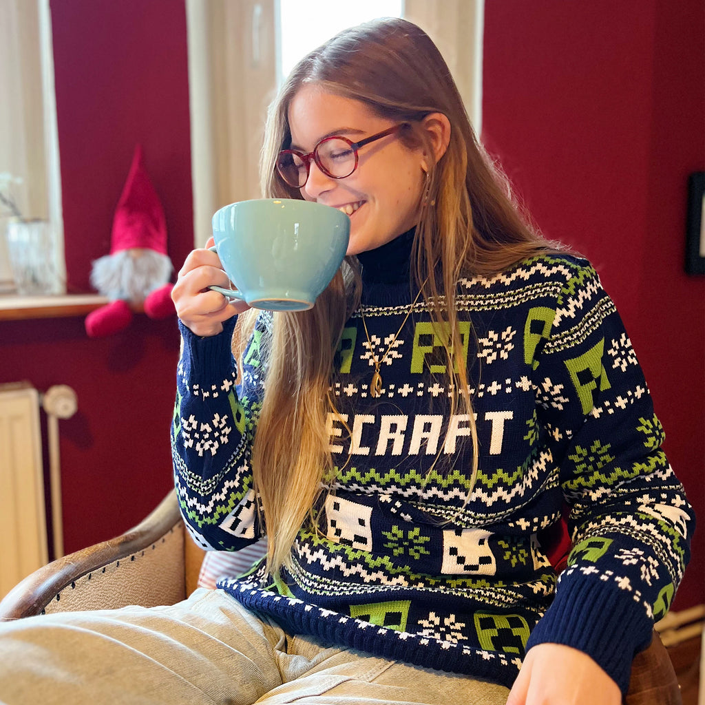 Immagine del prodotto Minecraft - Maglione a maglia con motivo blu
