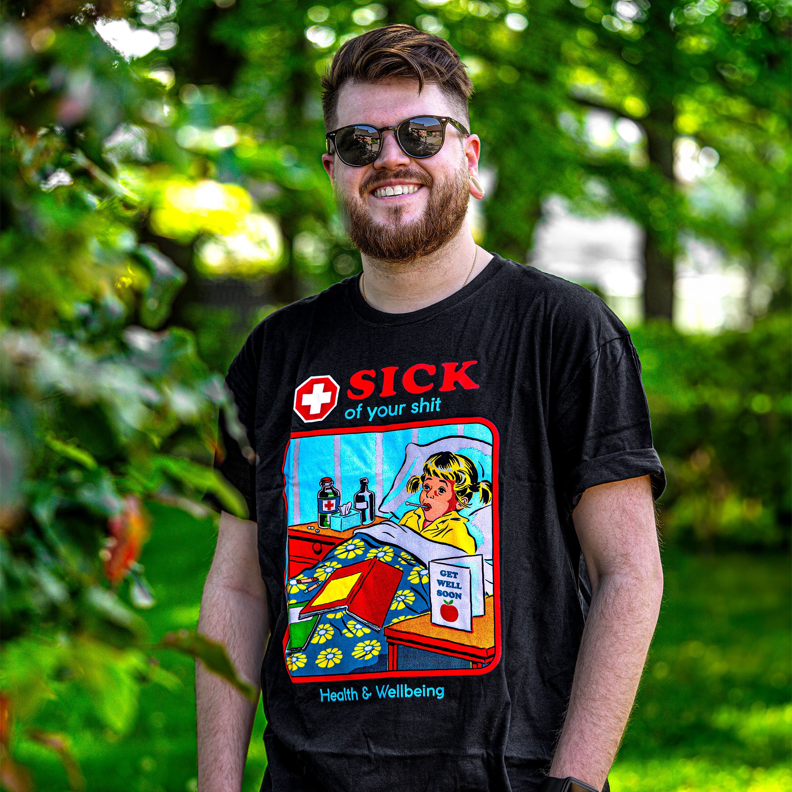 Immagine del prodotto Steven Rhodes - T-Shirt nera 'Sick Of Your Shit'