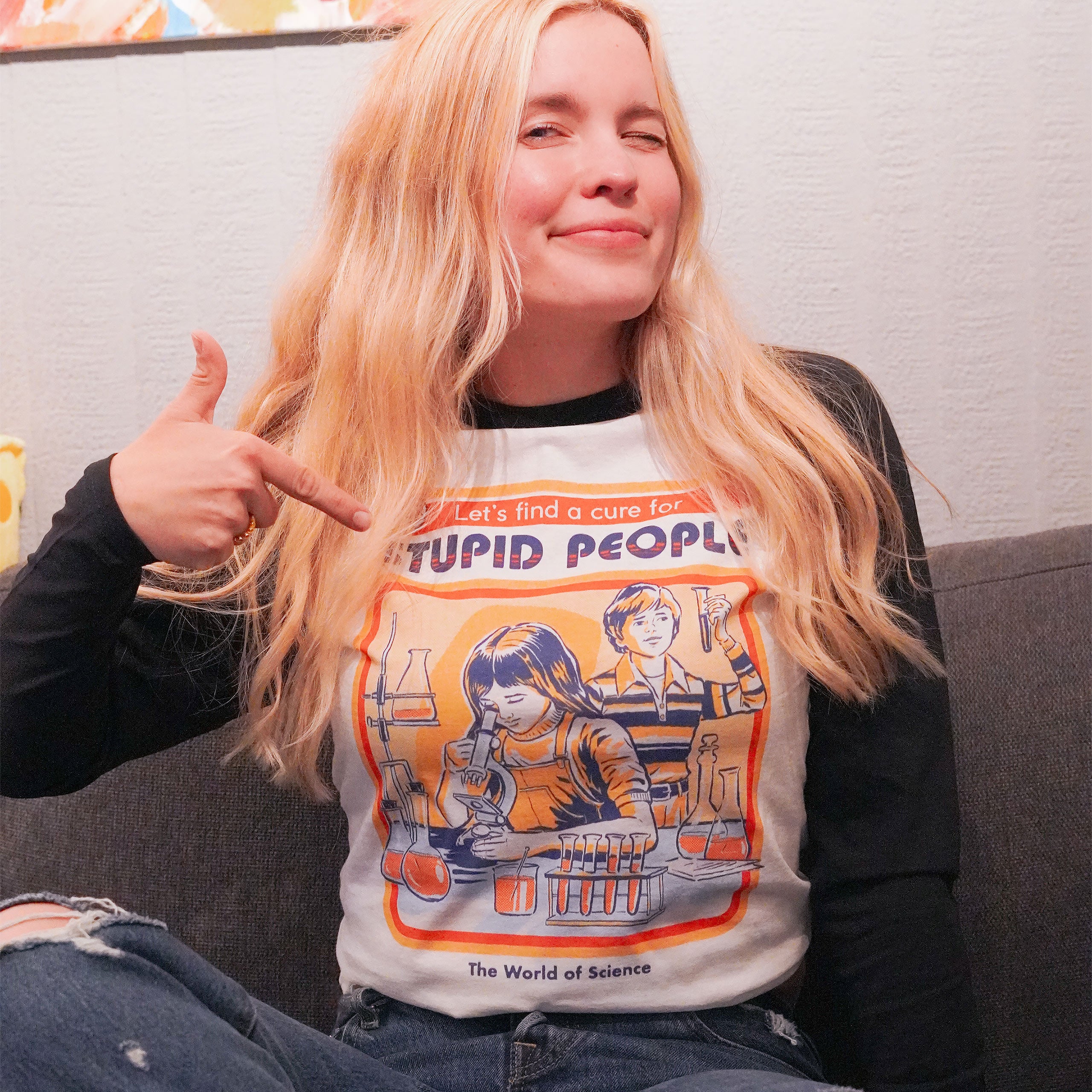 Product image Steven Rhodes - Let's Find A Cure For Stupid People Longsleeve