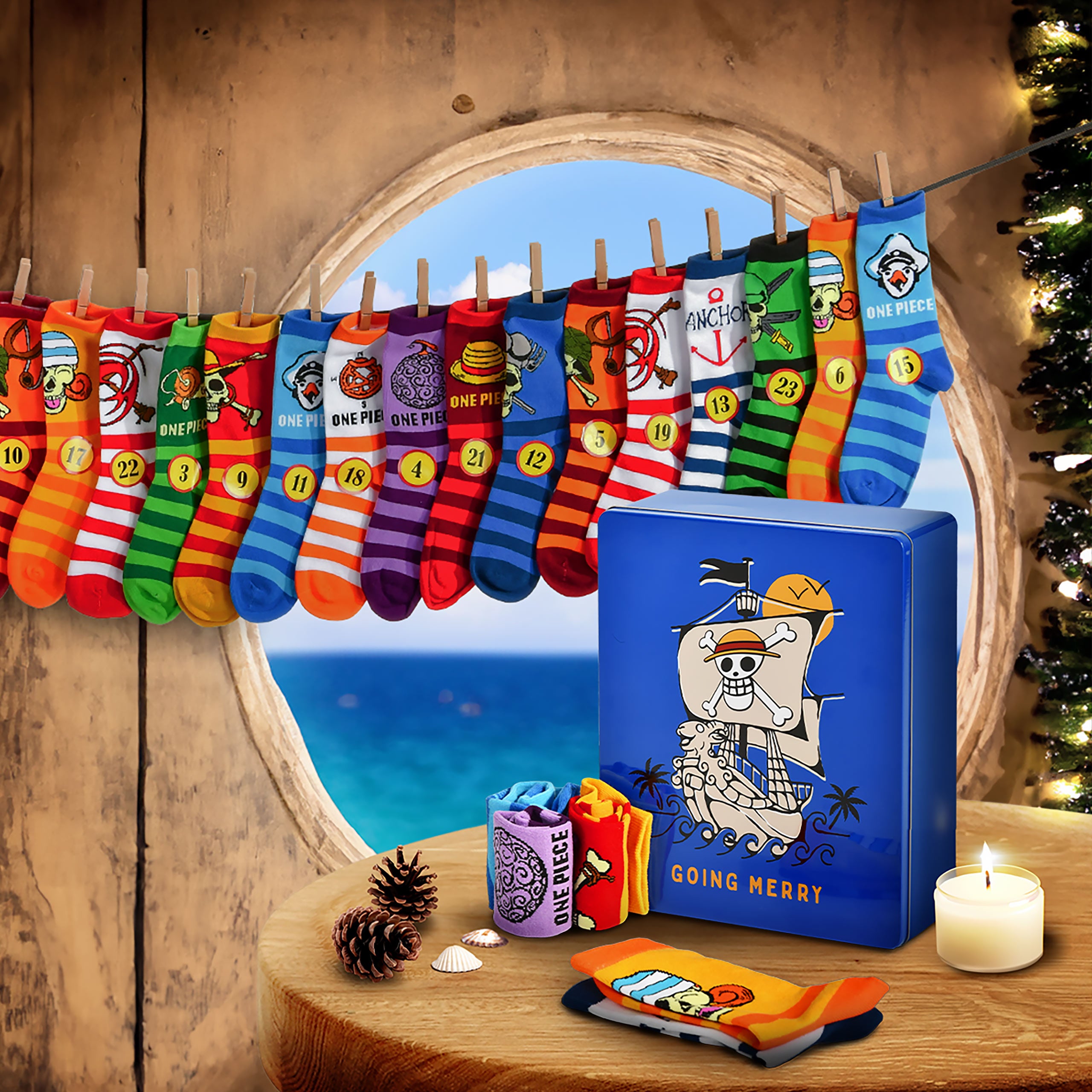 Immagine del prodotto Calendario dell'Avvento One Piece da riempire con calzini