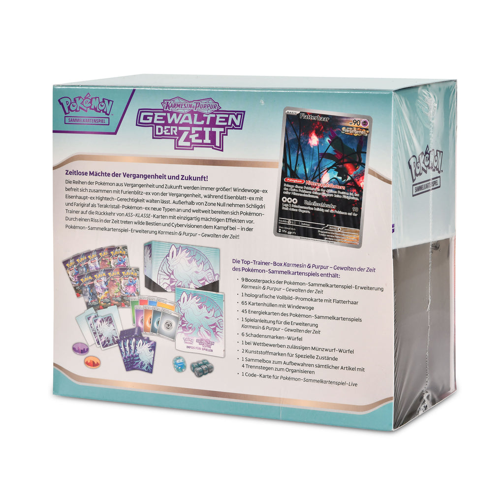 Product image Pokemon - Crimson & Purple Forces of Time Wind Wave Top Trainer Box