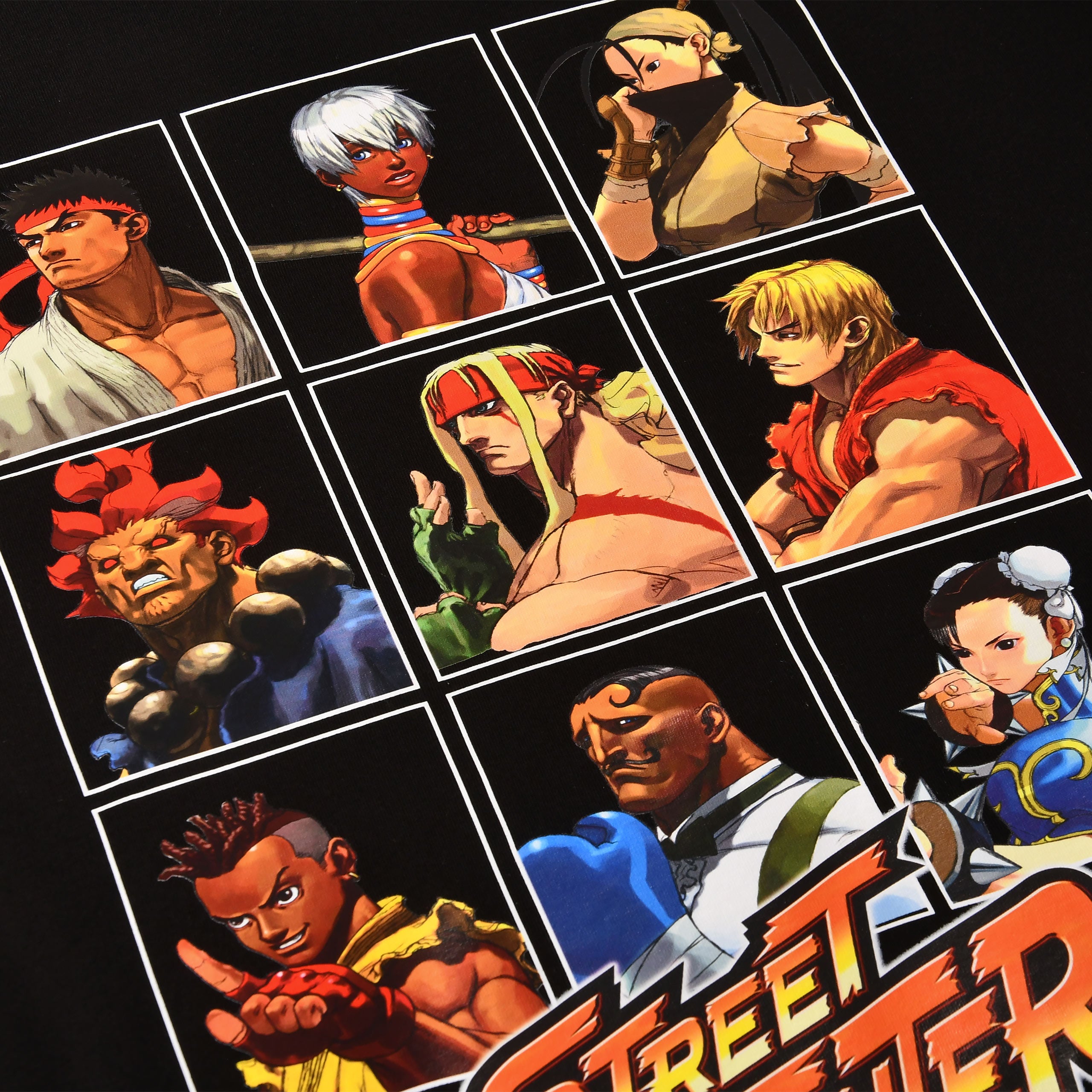 Immagine del prodotto Street Fighter - T-shirt dei personaggi nera