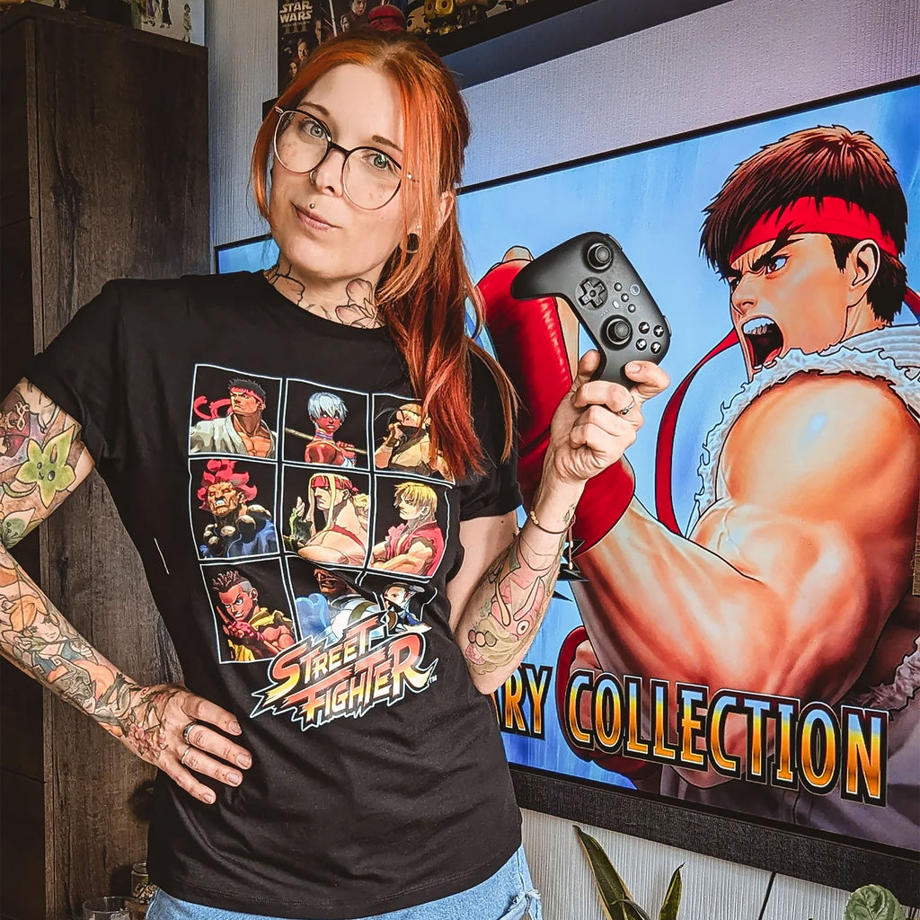 Immagine del prodotto Street Fighter - T-shirt dei personaggi nera